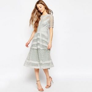 ASOS PETITE Premium Occasion Lace Midi Dress